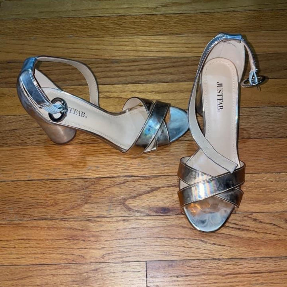 Just Fab Two Tone Chunky Heel